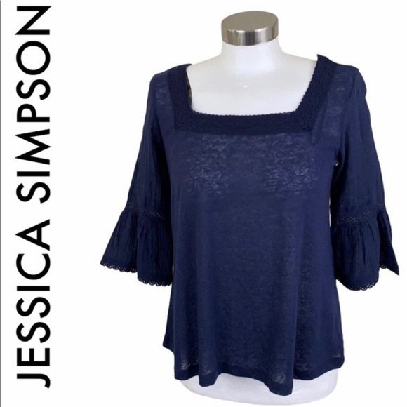 Jessica Simpson Tops - JESSICA SIMPSON NWT BLUE BOHO TOP SIZE XS